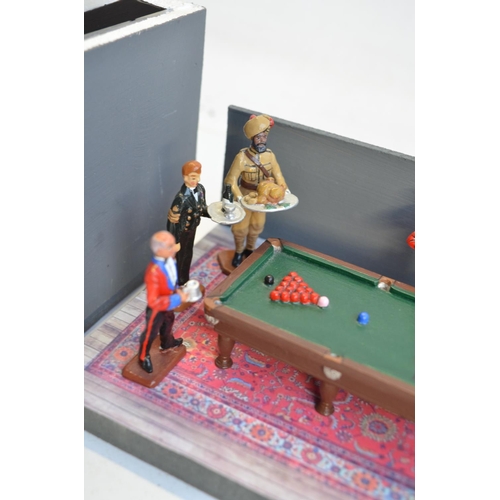 99 - Two well presented dioramas with painted metal military figures (standing figure height approx 5.5cm... 