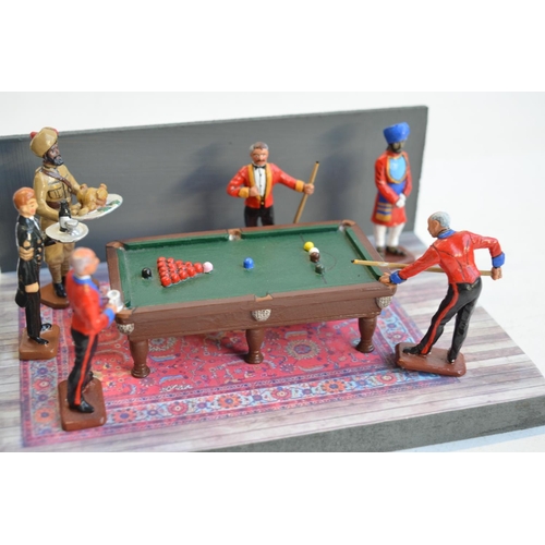 99 - Two well presented dioramas with painted metal military figures (standing figure height approx 5.5cm... 