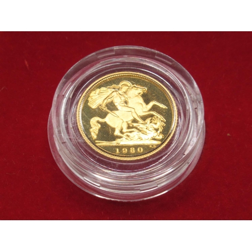 263 - Royal Mint - The 1980 Proof Half-Sovereign