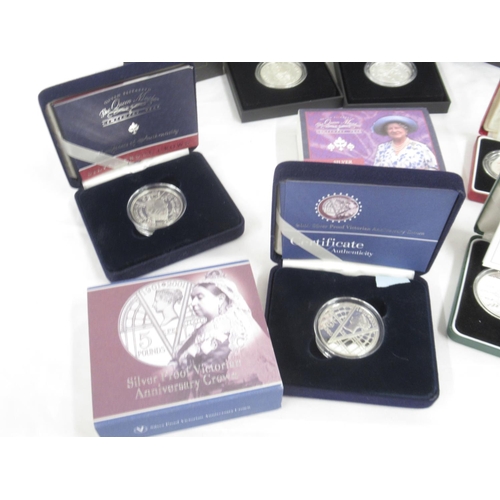 264 - Collection of silver proof coins to inc. 21 Royal Mint Silver Proof 50ps from Beatrix Potter, Paddin... 