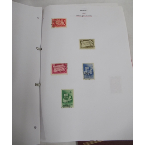 266 - Collection of assorted c19th/c20th stamps and FDCs, stamps in 2 folders from Spain and Hungary, with... 