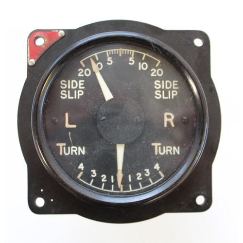 1395 - WWII R.A.F Mk1A Slip Indicator, Number 3707/40. Fitted to Spitfires, mosquitos, Lancaster's etc.