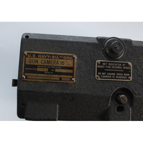 1403 - USAAF Gun Camera. 16mm by Bell & Howell Co of Chicago. Number 40843 dated 1943. The Camera is in ver... 