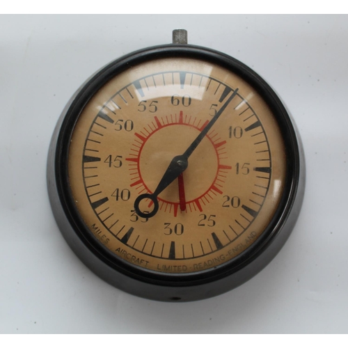 1405 - WWII Royal Air Force electric timing clock by Miles Aircraft Ltd Reading. Serial number 50508. In Ba... 