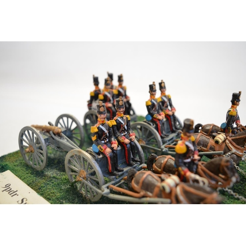 115 - Three large home made dioramas (approx 1/32 scale) to include 9 pounder Royal Artillery Crimea 1854 ... 