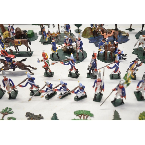 116 - Large collection of very well home painted Heyde Prussian camp scenes and individual metal soldier f... 