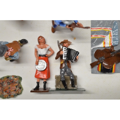 117 - Collection of mostly American Civil War themed metal soldier and civilian figures (generally approx ... 