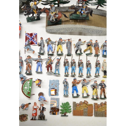 117 - Collection of mostly American Civil War themed metal soldier and civilian figures (generally approx ... 