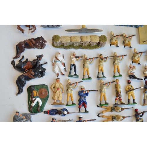 124 - Collection of competently home painted metal soldiers and accessories, mostly North Africa 1800's th... 