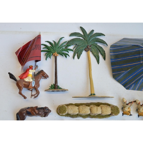 124 - Collection of competently home painted metal soldiers and accessories, mostly North Africa 1800's th... 