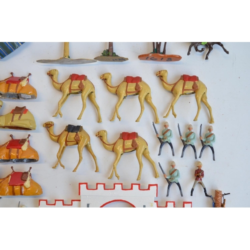 124 - Collection of competently home painted metal soldiers and accessories, mostly North Africa 1800's th... 