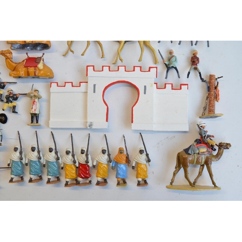 124 - Collection of competently home painted metal soldiers and accessories, mostly North Africa 1800's th... 