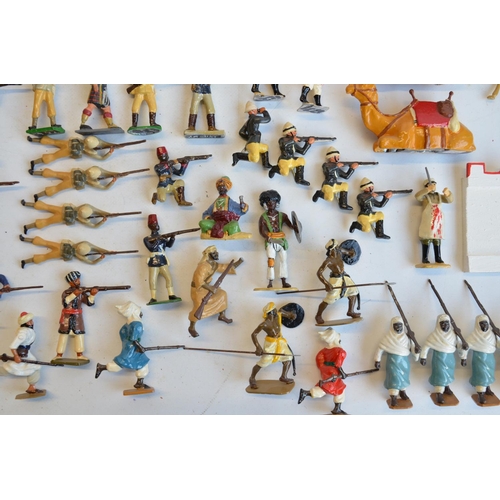 124 - Collection of competently home painted metal soldiers and accessories, mostly North Africa 1800's th... 