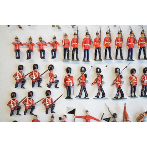 129 - Mixed collection of model soldiers, all but 1 metal and generally but competently home painted and i... 