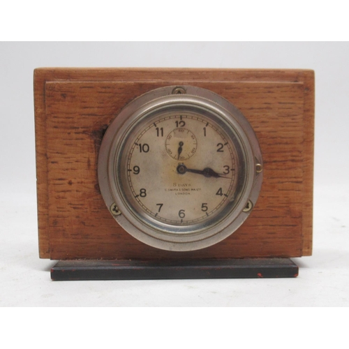 Oak Finish Clock With Arabic Dial For Caravans, Motorhomes & Boats - 85mm Silver Bezel - Time And Weather Instruments