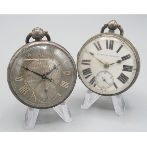 1600 - Joseph Harris, Wolverhampton, Improved Patent silver key wound pocket watch, white enamel Roman dial... 