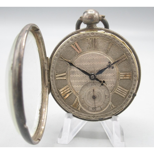 1600 - Joseph Harris, Wolverhampton, Improved Patent silver key wound pocket watch, white enamel Roman dial... 