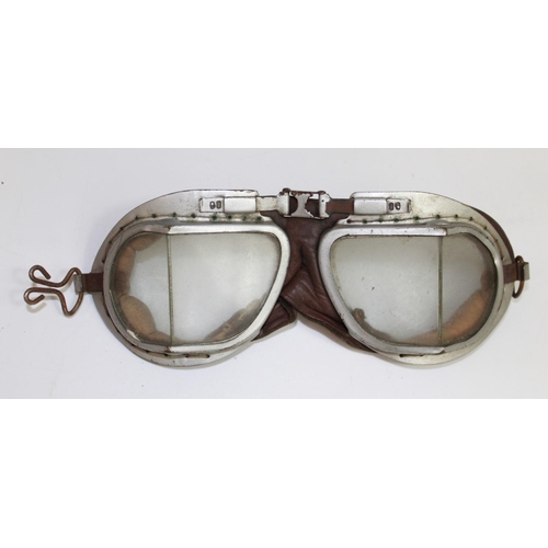 1465 - Four pairs of 20th century aviation goggles including a pair of WWII RAF night adaption goggles