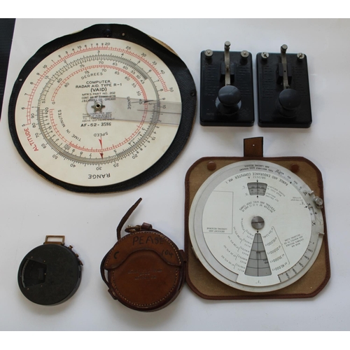 1407 - Large collection of Navigational equipment. Type P8M Compass, Number 107329B, in original wooden cas... 