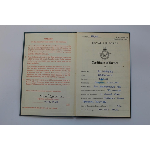 1493 - RAF. Flying Log Book for Sgt Ormesher. First recoding begins 25th September 1944, Ending 30th June 1... 