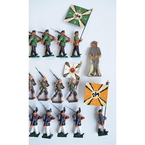 109 - Collection of World War I themed German Army home painted metal figures (mostly 1897, standing figur... 