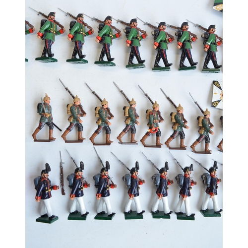 109 - Collection of World War I themed German Army home painted metal figures (mostly 1897, standing figur... 