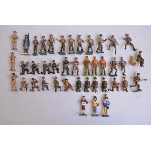 110 - Collection of World War I themed German, British, French and American metal soldiers from Tradition,... 