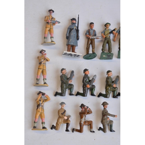 110 - Collection of World War I themed German, British, French and American metal soldiers from Tradition,... 