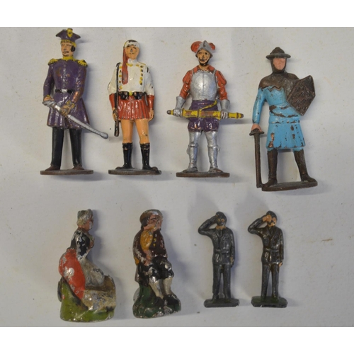 137 - Mixed collection of cast metal figures to include three models from Ping to include Edmund Duke Of S... 