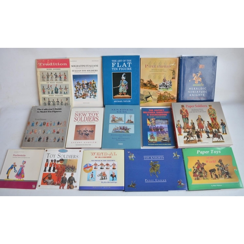 143 - Collection of miniature figure modelling and similarly themed reference books (some foreign text) in... 