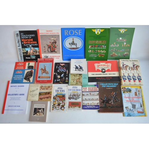 143 - Collection of miniature figure modelling and similarly themed reference books (some foreign text) in... 