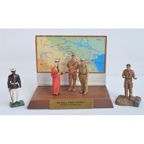 79 - Collection of unboxed pre-painted metal soldier figures, mostly from Del Prado, includes Corgi 3 fig... 