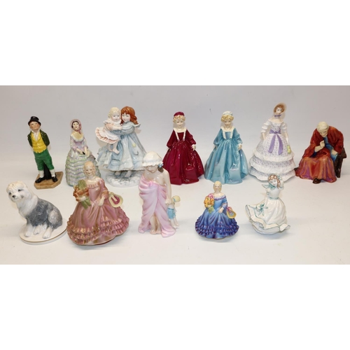 357 - Collection of Royal Worcester figures incl. Old English Puppy, Fred Doughty Fortune Teller, NSPCC li... 