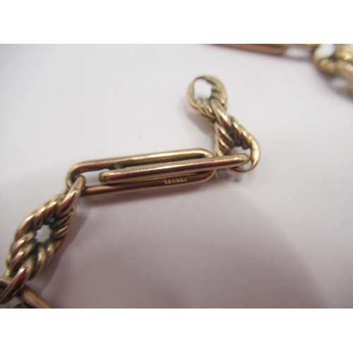 29 - 9ct yellow gold fancy link chain, stamped 375, 30.93g