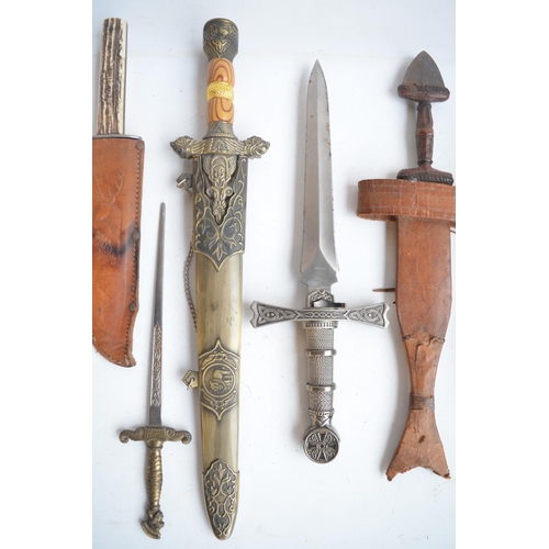 1294 - Collection of knives,letter openers, a homemade axe, etc.