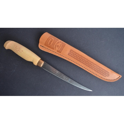 1298 - Finnish made stainless steel filleting knife by Rapala/J. Marttini with sheath (overall length 29cm,... 