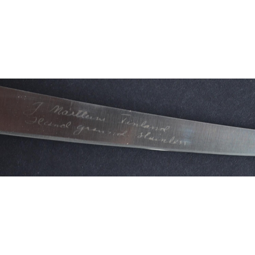 1298 - Finnish made stainless steel filleting knife by Rapala/J. Marttini with sheath (overall length 29cm,... 