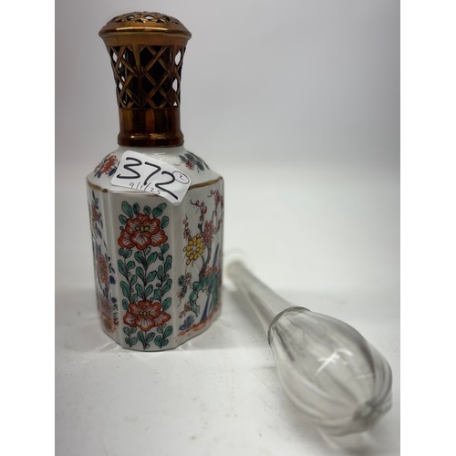 372 - Lampe Berger fragranced oil burner marked  'Berger Paris', fitting marked 'Alfred Dunhill Berger', H... 