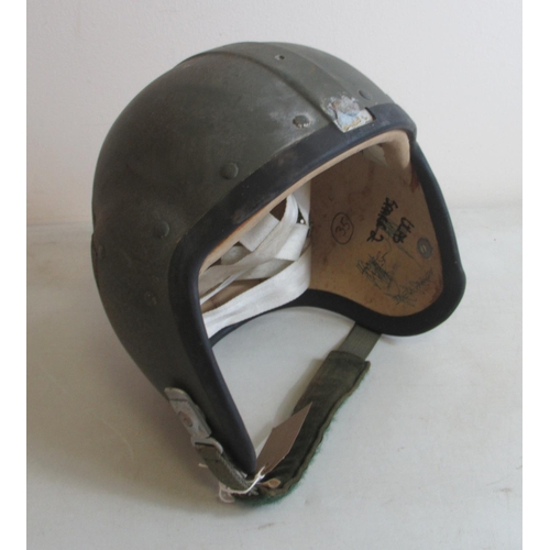 1444 - RAF C1960s Mk. 1A 'bone domed' flying helmet, inscribed to K. Delaney OUAS (Oxford University Air Sq... 