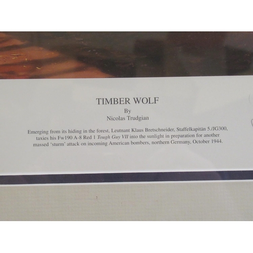 1476 - 'Timber Wolf' Nicolas Trudgian, limited edition artist's proof print (23/25) signed in pencil by art... 