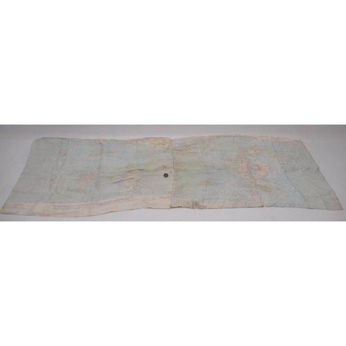 1489 - Two USAAF aircrew silk escape maps of the Dutch East Indies, with Dutch place names and keys in Engl... 