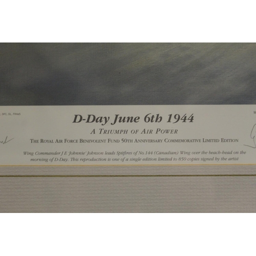 1471 - 'D-Day June 6th 1944' by Frank Wootton, limited edition print (28/850) signed in pencil by artist to... 