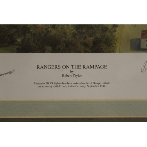 1487 - 'Rangers on the Rampage' by Robert Taylor, limited edition print (7/25) signed in pencil by artist t... 