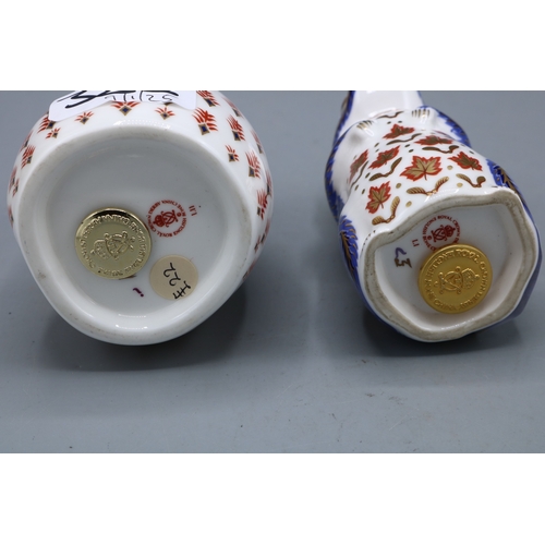 322 - Royal Crown Derby Imari paperweights, Hamster and Chipmunk, both with gold stoppers, max. H11cm (2)