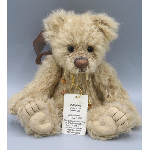 604 - Charlie Bears, Minimo Collection, 'Dumpling', limited edition of 2000, designed by Isabelle Lee, H16... 