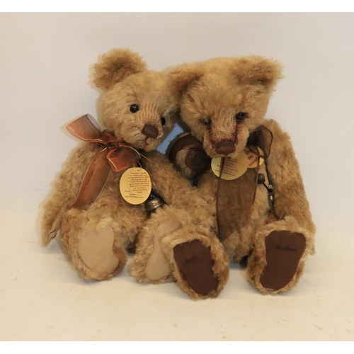 608 - Charlie Bears, 'Matilda', designed by Isabelle Lee, H23.5cm and 'Little D', designed by Isabella Lee... 