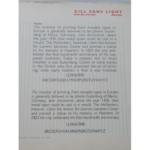 260 - 'A Selection of Type Faces', first edition, (London: Odhams, C1958), bound in Moore's Modern Methods... 