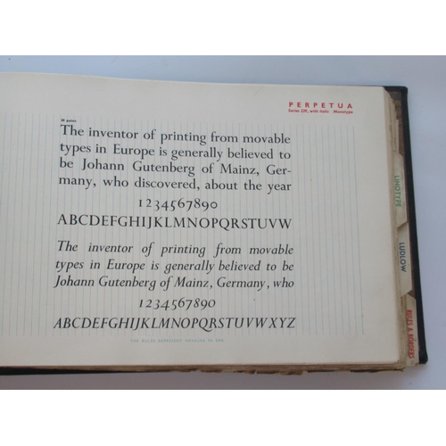 260 - 'A Selection of Type Faces', first edition, (London: Odhams, C1958), bound in Moore's Modern Methods... 