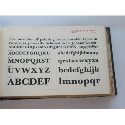 260 - 'A Selection of Type Faces', first edition, (London: Odhams, C1958), bound in Moore's Modern Methods... 