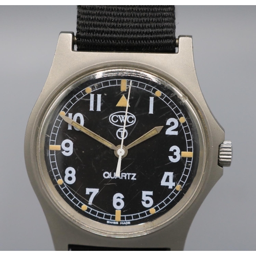 222 - C.W.C. - CWC - Cabot Watch Company British Military Issue, Royal Marines stainless steel quartz wris... 